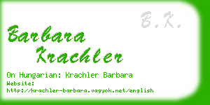 barbara krachler business card